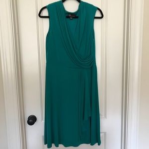 Jade Green Drape Front Dress